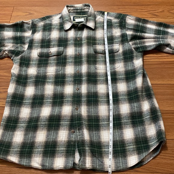 Field&Stream 1871 men’s 💯 cotton green plaid button down heavyweight shirt 🌞 - Picture 11 of 12